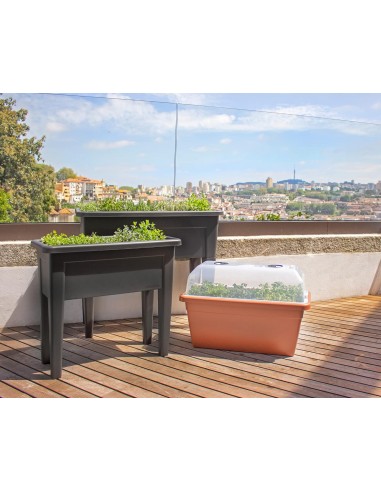 Table De Culture Venezia 80cm Anthracite - ARTEVASI  Pot, bac et jardinière en plastique