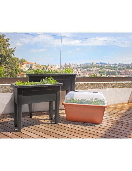Table De Culture Venezia 80cm Anthracite - ARTEVASI  Pot, bac et jardinière en plastique