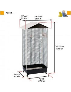 Volière NOTA L.76,5 x l.57x H.161,5 cm  Cage, volière et accessoire 2