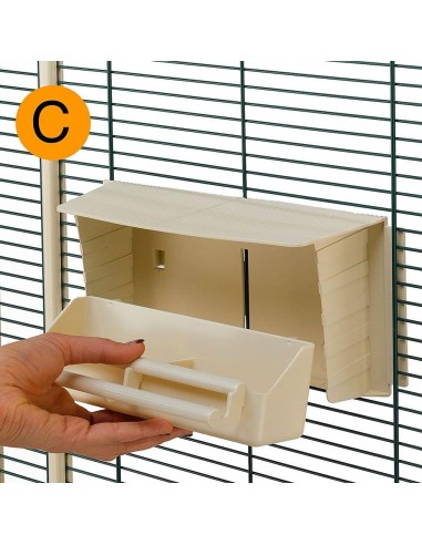 Volière NOTA L.76,5 x l.57x H.161,5 cm  Cage, volière et accessoire