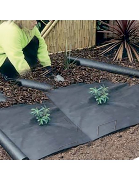Toile de paillage 50g/m² 1x8m - Ribimex Ribimex Film, toile de paillage et nappe anti-herbe
