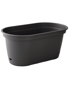 Jardinière en plastique Autonome 40cm + Soucoupe Clipsée anthracite - 6,6 L - ECLOZ ECLOZ Jardinière en plastique 2