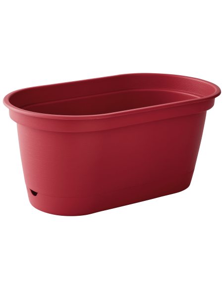 Jardinière en plastique Autonome 40cm + Soucoupe Clipsée rose - 6,6 L - ECLOZ ECLOZ Jardinière en plastique
