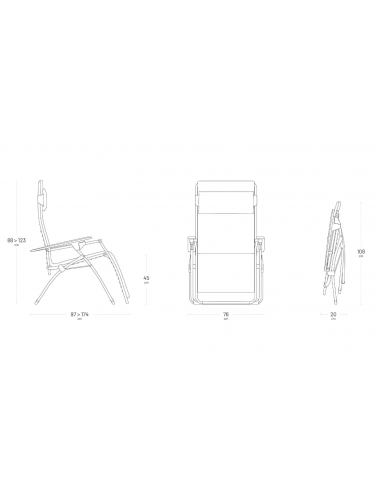 Relax "Futura XL BeComfort® " Gris foncé - Lafuma Lafuma Relax, transat et bain de soleil