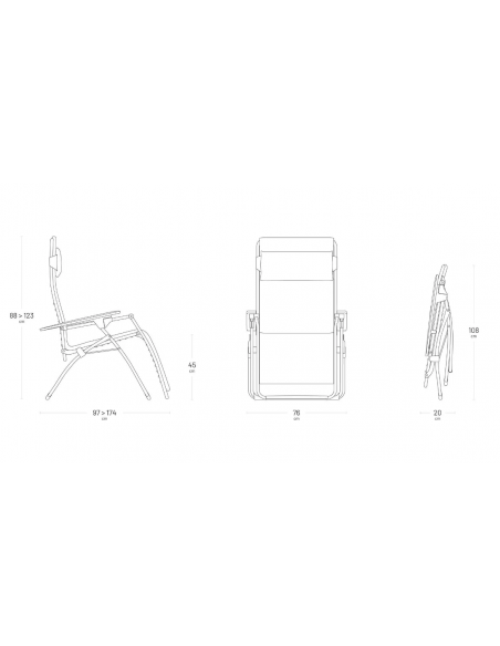 Relax "Futura XL BeComfort® " Gris foncé - Lafuma Lafuma Relax, transat et bain de soleil