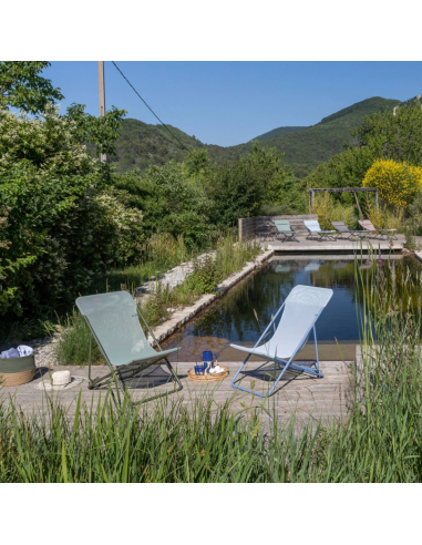 Maxi Transat Batyline® Colorblock Mousse Vert - Lafuma Lafuma Relax, transat et bain de soleil