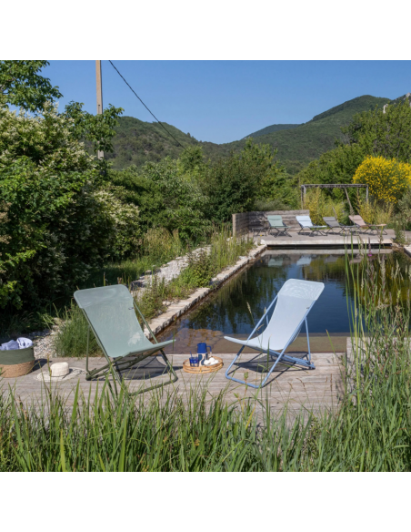 Maxi Transat Batyline® Colorblock Mousse Vert - Lafuma Lafuma Relax, transat et bain de soleil