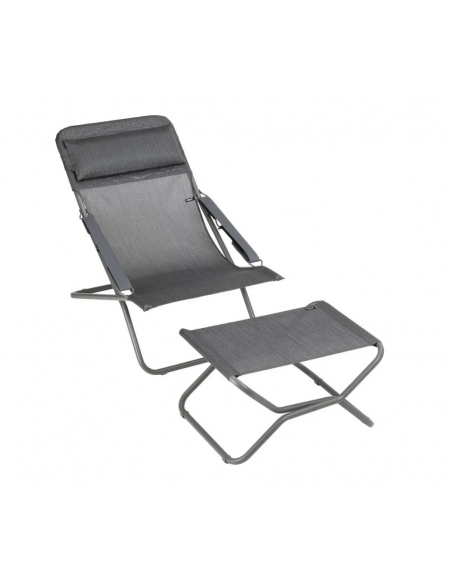 Bain de soleil Transabed Batyline® Duo Obsidian - Lafuma Lafuma Relax, transat et bain de soleil