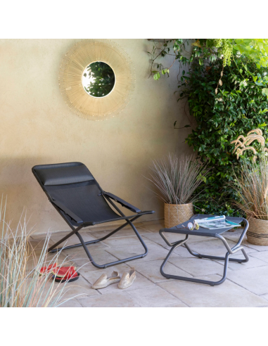 Bain de soleil Transabed Batyline® Duo Obsidian - Lafuma Lafuma Relax, transat et bain de soleil