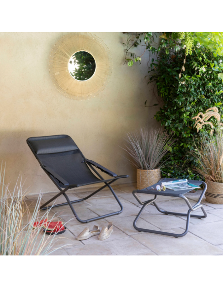 Bain de soleil Transabed Batyline® Duo Obsidian - Lafuma Lafuma Relax, transat et bain de soleil