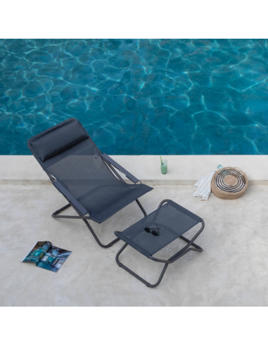 Bain de soleil Transabed Batyline® Duo Obsidian - Lafuma Lafuma Relax, transat et bain de soleil