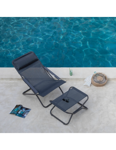 Bain de soleil Transabed Batyline® Duo Obsidian - Lafuma Lafuma Relax, transat et bain de soleil