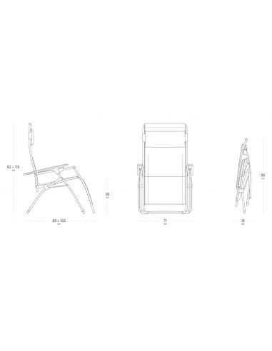 Relax Futura Batyline® Graphite - Lafuma Lafuma Relax, transat et bain de soleil