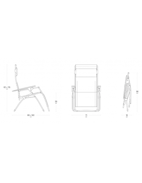 Relax Futura Batyline® Graphite - Lafuma Lafuma Relax, transat et bain de soleil