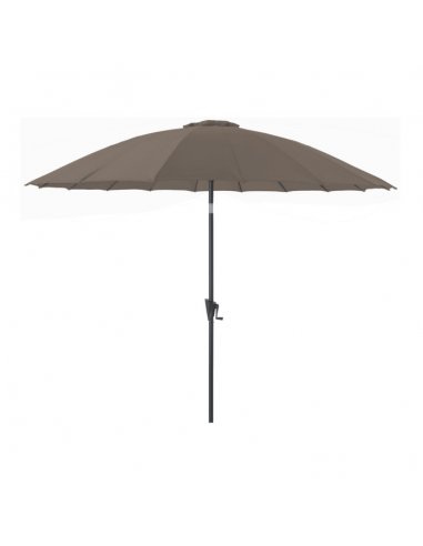 Parasol droit "Pagode" taupe Ø3,00 x H.2,41m - Pro Loisirs Pro Loisirs Parasol et accessoire