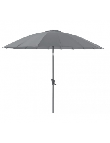 Parasol droit "Pagode" gris Ø3,00 x H.2,41m - Pro Loisirs Pro Loisirs Parasol et accessoire