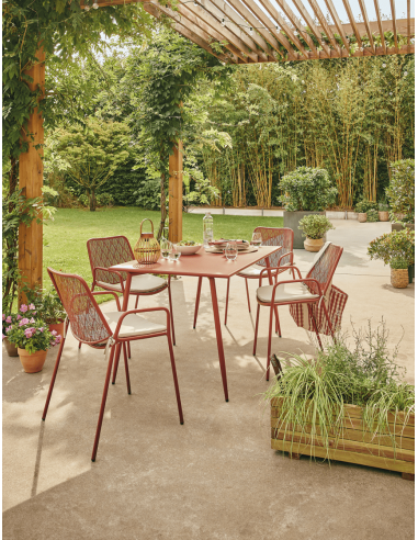 Table "Evolution" rouille L.140 x l.80 x H.73 cm - ECLOZ ECLOZ Table de jardin