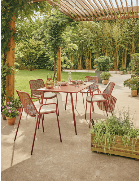 Table "Evolution" rouille L.140 x l.80 x H.73 cm - ECLOZ ECLOZ Table de jardin