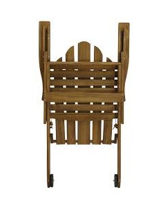 Fauteuil Pliant Adirondack Dublin en Acacia FSC® - ECLOZ  Relax, transat & bain de soleil 2