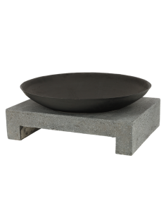 Braséro en Fonte sur Socle en Granite - Esschert Design Esschert Design Brasero et parasol chauffant 2