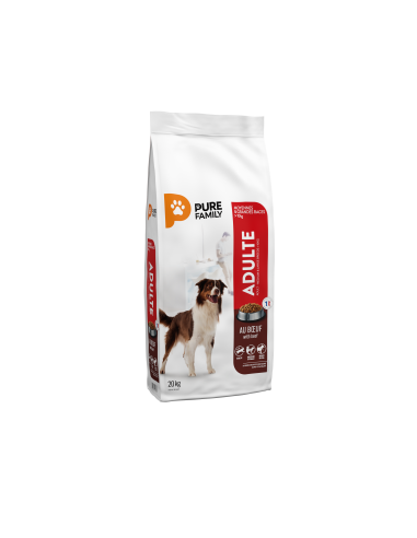 Croquettes Chien Adulte Moyen/Grand Boeuf 20Kg - Pure Family Pure Family Alimentation et croquette