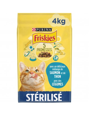 Croquettes Chat stérilisé 4kg Saumon - Friskies® Friskies Croquettes