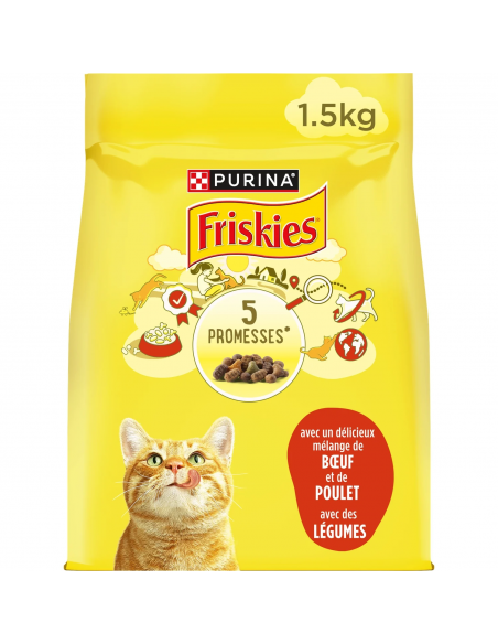 Croquettes Chat 1,5kg Boeuf - Friskies® Friskies Croquettes