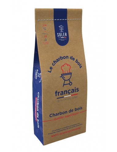 Charbon de bois 20L - Soler  Charbons de bois et allume-feux