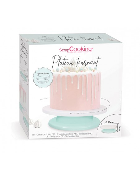 Plateau tournant Ø28 x H.7 cm - Scrapcooking ScrapCooking Moule & Ustensile à pâtisserie