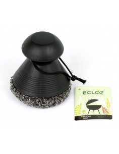 Brosse en Inox avec Manche Plastique pour Plancha - ECLOZ ECLOZ Housse et entretien barbecue et plancha