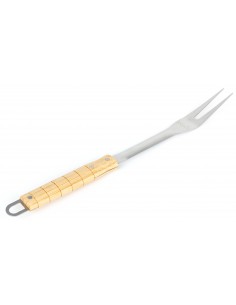 Fourchette en inox pour barbecue avec manche en bambou L.44 cm - ECLOZ ECLOZ Accessoires barbecue et plancha