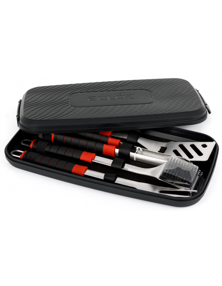 Malette 4 Ustensiles pour Barbecue avec Manche Soft Touch® - ECLOZ ECLOZ Accessoires barbecue et plancha