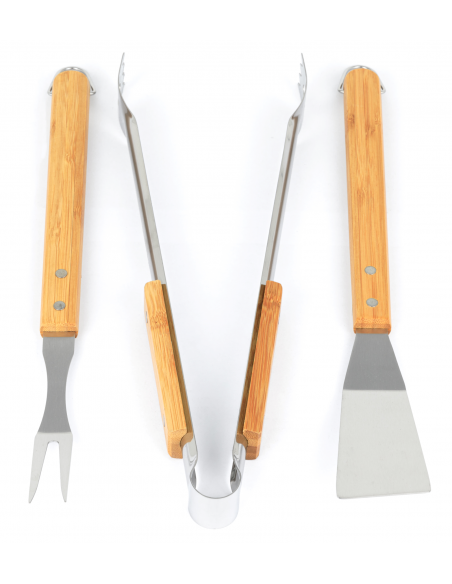 Lot de 3 Accessoires pour Barbecue avec Manche en Bambou - ECLOZ ECLOZ Accessoires barbecue et plancha