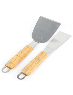 Lot de 2 Accessoires pour Plancha avec Manche en Bambou - ECLOZ ECLOZ Accessoires barbecue et plancha 2