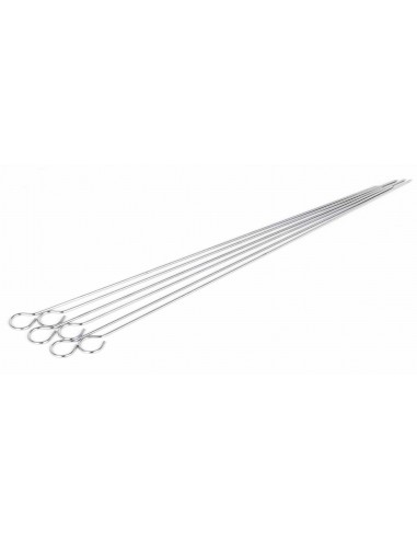Lot de 6 Pics à Brochette en Inox pour Barbecue Lg. 32 cm- ECLOZ ECLOZ Accessoires barbecue et plancha