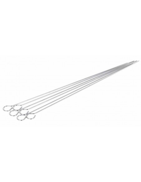 Lot de 6 Pics à Brochette en Inox pour Barbecue Lg. 32 cm- ECLOZ ECLOZ Accessoires barbecue et plancha