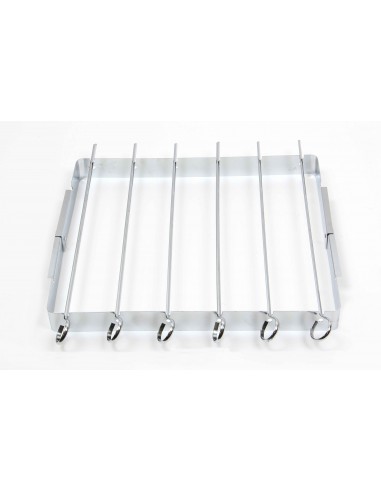 Lot de 6 Pics à Brochette en Inox pour Barbecue + Support - ECLOZ ECLOZ Accessoires barbecue et plancha