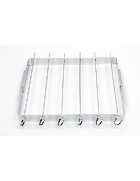 Lot de 6 Pics à Brochette en Inox pour Barbecue + Support - ECLOZ ECLOZ Accessoires barbecue et plancha