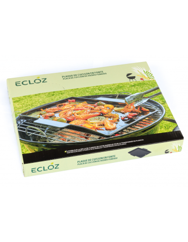 Plaque de Cuisson/Plancha en Fonte pour Barbecue 36 x 22 cm - ECLOZ ECLOZ Accessoires barbecue et plancha