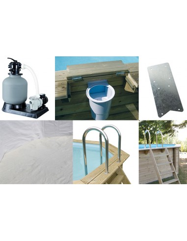 Piscine Bois Azura 410 - Diam.410 x H.120cm - Ubbink Ubbink Les piscines & spas