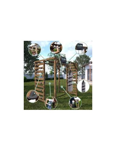 Aire de jeux en bois Odin – SOULET  Agrès, portique et accessoire
