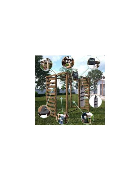 Aire de jeux en bois Odin – SOULET  Agrès, portique et accessoire