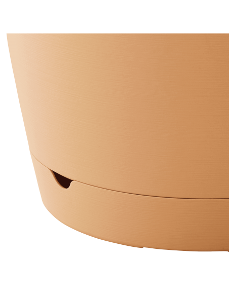 Pot en plastique Autonome Ø20cm + Soucoupe Clipsée havane - 2,5L - ECLOZ ECLOZ Pot et bac en plastique rond