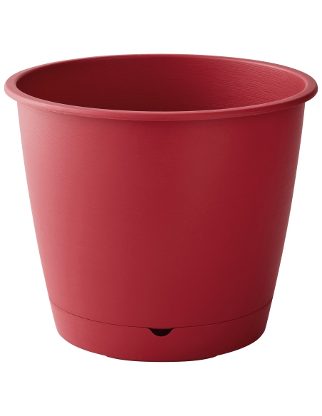 Pot en plastique Autonome Ø20cm + Soucoupe Clipsée rose - 2,5L - ECLOZ ECLOZ Pot et bac en plastique rond