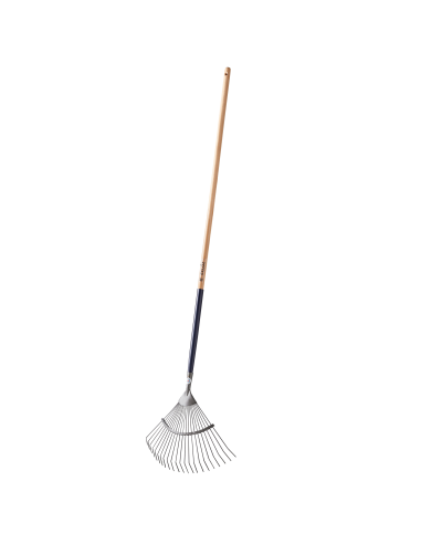 Balai à Gazon Fils Ronds 22 Dents Manche en Bois 150cm - Invivo ECLOZ Balais