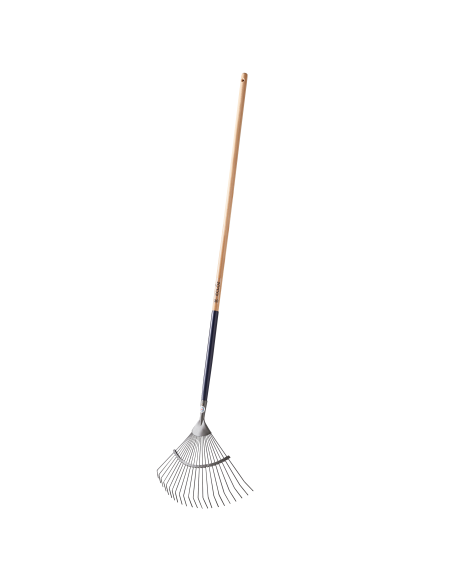 Balai à Gazon Fils Ronds 22 Dents Manche en Bois 150cm - Invivo ECLOZ Balais