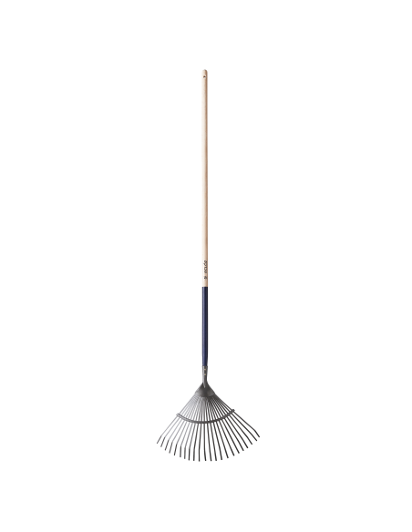 Balai à Gazon Fils Plats 22 Dents Manche en Bois 150cm - ECLOZ ECLOZ Balais