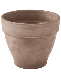 Pot en terre cuite Veneto gris Ø20 cm - ECLOZ ECLOZ Pot et bac en terre cuite rond