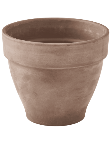 Pot en terre cuite Veneto gris Ø27 cm - ECLOZ ECLOZ Pot et bac en terre cuite rond