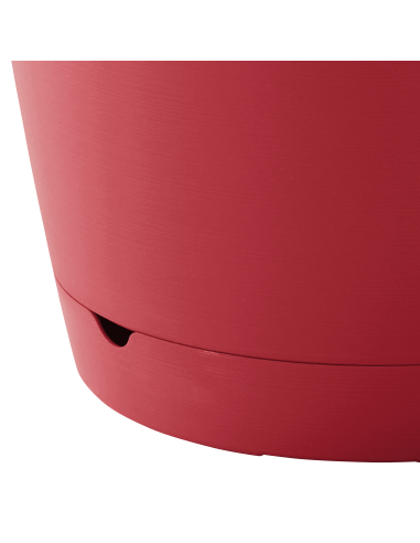 Pot en plastique Autonome Ø40cm + Soucoupe Clipsée rose - 23L - ECLOZ ECLOZ Pot et bac en plastique rond